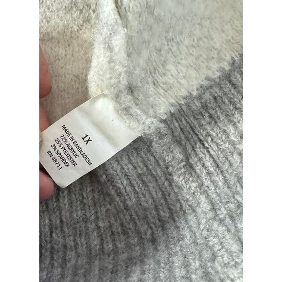 Falls Creek Womens Size 1X Open Front Long Cardigan Sweater - Picture 4 of 6